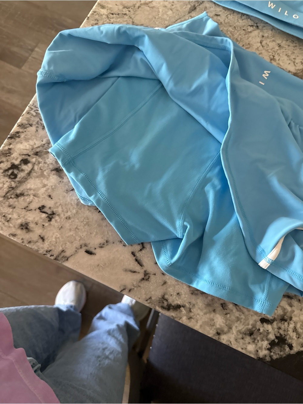 WILO Light Blue Sports Bra and Skirt Set - Picture 3 of 3
